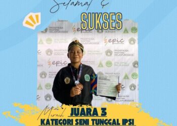 Tangan Kosong Kelas Remaja Putra, Siswa SMPN 10 Gresik Berhasil Sabet Juara 3 “Kejuaraan Pencak Silat Art Championship Epic Student Fest 2026”