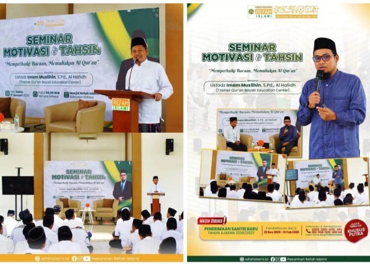 Peringati Isra’ Mi’raj, Pondok Pesantren Refah Islami Gelar Seminar Motivasi dan Tahsin Al-Qur’an
