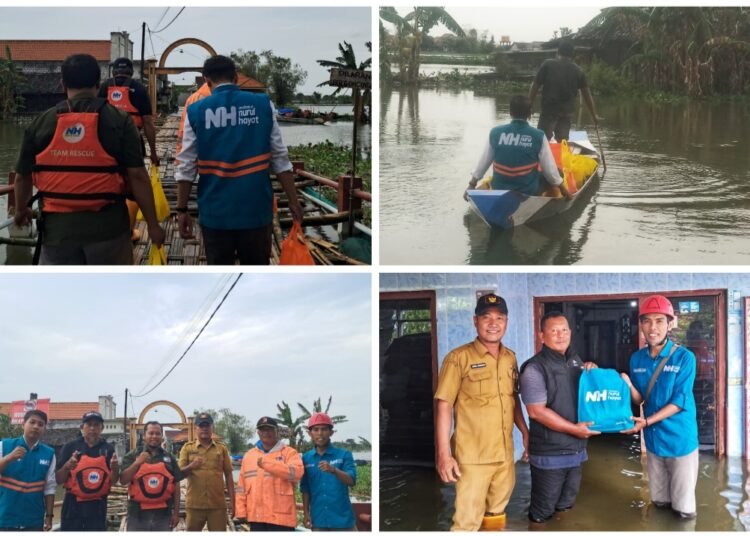 Aksi Kemanusiaan Tim Sigab Nurul Hayat: Terobos Jembatan Darurat Salurkan Bantuan Korban Banjir Lamongan