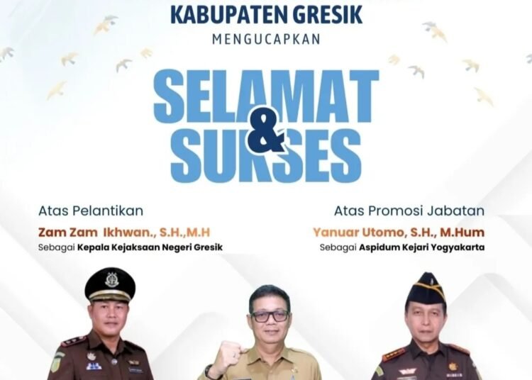 Kepala Dinas Kominfo Gresik Ucapkan Selamat Atas Pelantikan Zam Zam Ikhwan sebagai Kajari Gresik