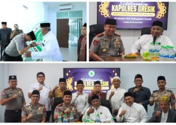 Silaturrahim ke MUI, Kapolres Baru Gresik AKBP Ramadhan Ajak Para Kiai Sebarkan Pesan Kamtibmas