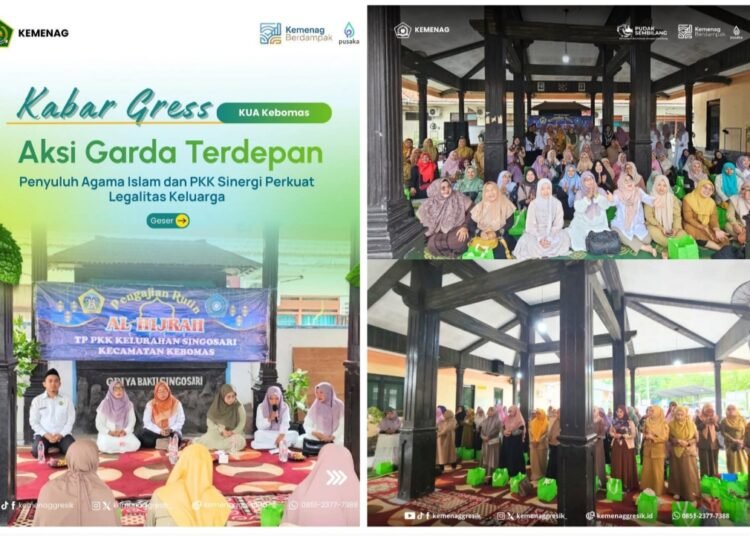 Kemenag Gresik Bersama PKK Kecamatan Kebomas Perkuat Ketahanan Keluarga Lewat Pengajian Al-Hijrah