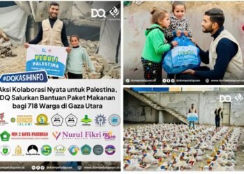 Peduli Palestina !! DQ Bersama Pesantren Refah Islami dan Mitra Kebaikan Lainnya Salurkan Bantuan Paket Makanan bagi 718 Warga di Gaza Utara