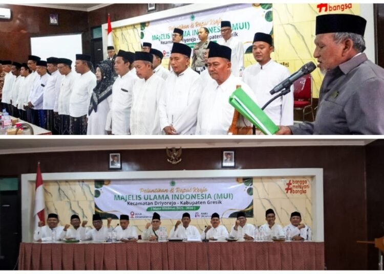 Resmi Dikukuhkan, MUI Driyorejo Siap Berjibaku Hadapi Tantangan Kenakalan Remaja