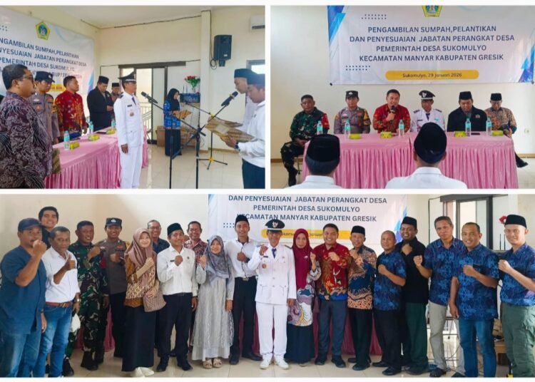 Perangkat Desa Sukomulyo Manyar Resmi Dilantik: Berikan Pelayanan Terbaik untuk Masyarakat