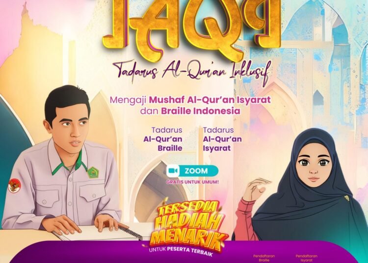 LPMQ Kemenag Gelar Tadarus Al-Qur’an Inklusi, Ada Braile dan Isyarat untuk Disabilitas Netra dan Tuli