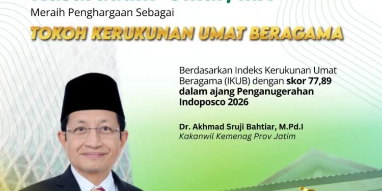 Prof. Dr. KH. Nasaruddin Umar, MA Raih Penghargaan sebagai Tokoh Kerukunan Umat Beragama