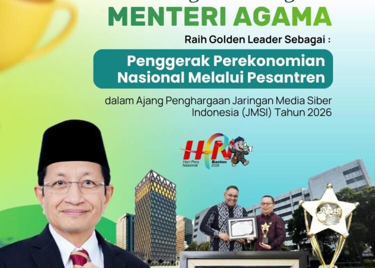 HPN 2026, Menag RI Raih Penghargaan Golden Leader sebagai “Penggerak Perekonomian Nasional Melalui Pesantren”