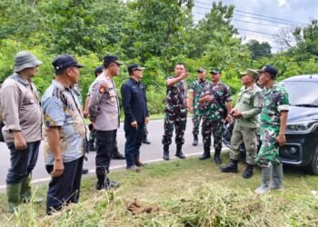 Tim Kemenhan Tinjau Kesiapan Lahan Rencana Pembangunan Yonif Pertanian di Wotan Panceng