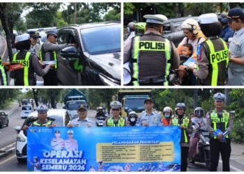 Di Gresik, Tertib Berlalu Lintas Dapat Hadiah Cokelat, Kasat Lantas: Edukasi Keselamatan dengan Pendekatan Humanis