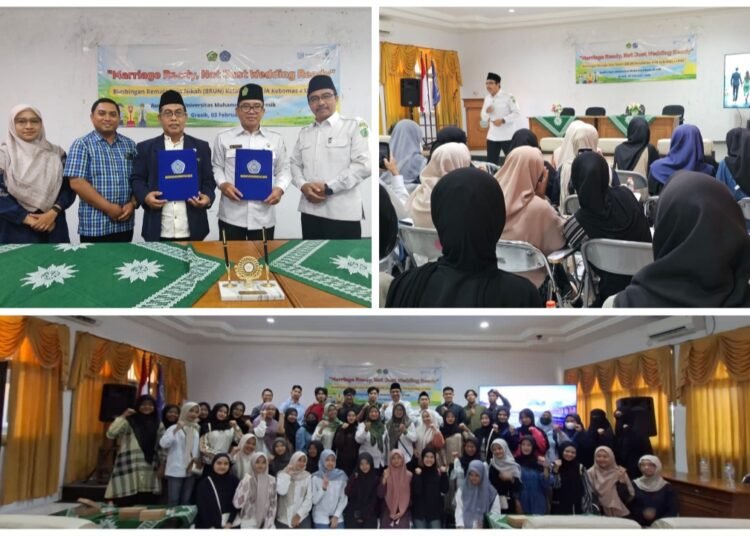 Perkuat Ketahanan Keluarga Generasi Emas 2045, KUA Kebomas dan FAI UMG Teken MoU Strategis