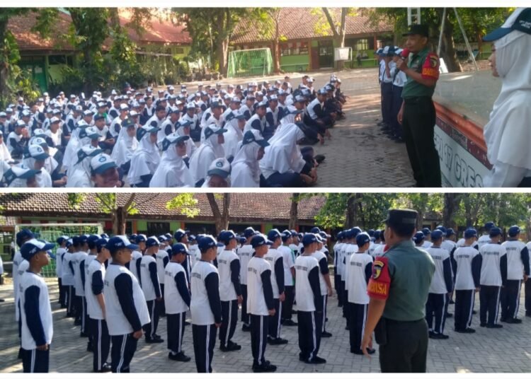 Ratusan Siswa SMPN 17 Gresik Digembleng PBB dan Wasbang Tumbuhkan Nasionalisme Sejak Dini