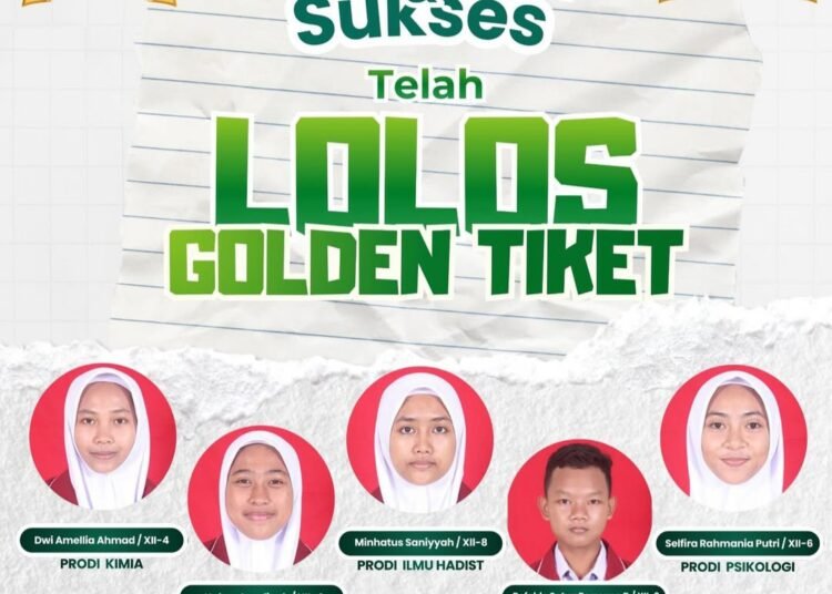 Bangga !! Lima Siswa MAN 2 Gresik Lolos Golden Ticket di Universitas Islam Negeri Maulana Malik Ibrahim Malang
