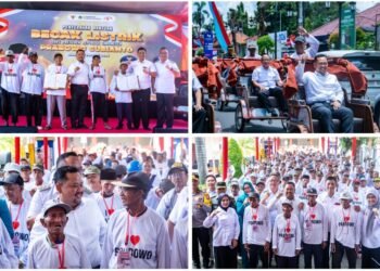 Peduli Wong Cilik, Bupati dan Wabup Gresik Serahkan Bantuan 200 Becak Listrik dari Presiden Prabowo