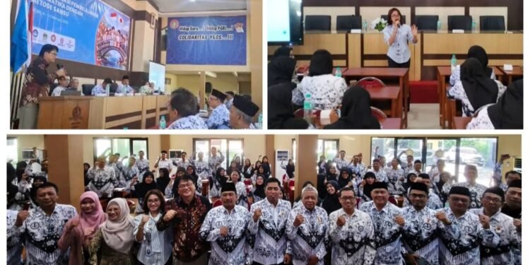 Tingkatkan Kompetensi, Bupati Bersama PGRI Gresik Hadirkan Master Matematika Langsung dari Jepang