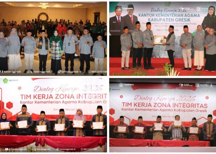 Kakanwil Jatim dan Ning Lia DPD RI Berikan Motivasi dalam Dialog Kinerja dan Pembinaan ASN Kemenag Gresik