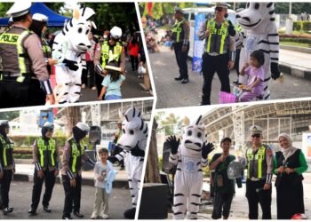 Satlantas Polres Gresik Sapa Warga di Car Free Day Ciptakan Jalan Raya Aman dan Nyaman