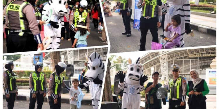 Satlantas Polres Gresik Sapa Warga di Car Free Day Ciptakan Jalan Raya Aman dan Nyaman