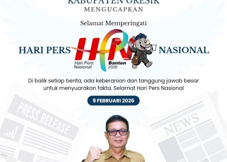 Kepala Diskominfo Gresik Ucapkan Selamat Hari Pers Nasional 2026 “Pers Sehat, Ekonomi Berdaulat, Bangsa Kuat”