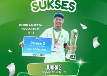 MAN 2 Gresik Raih Juara 2 Turnamen Sepak Bola U-17 Tingkat Jawa Timur di Malang