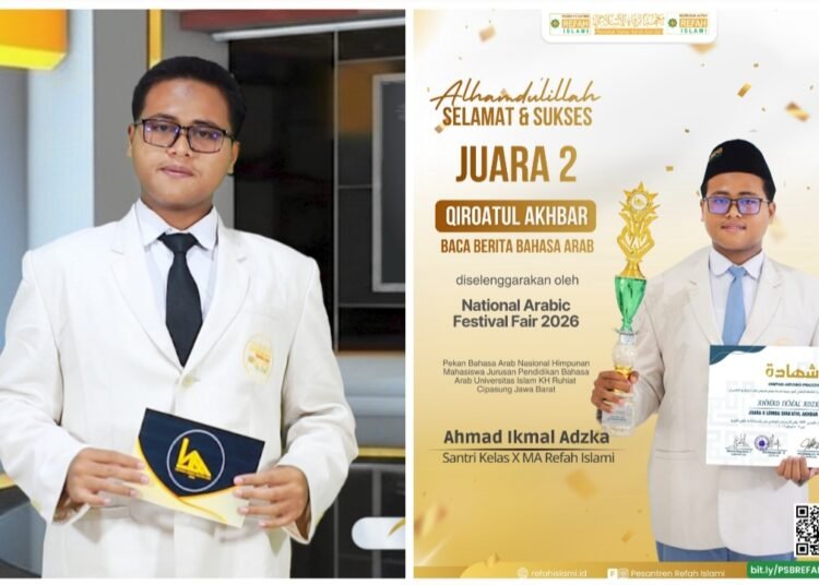 Bersinar di Ajang Nasional, Santri Refah Islami Raih Juara 2 Baca Berita Bahasa Arab