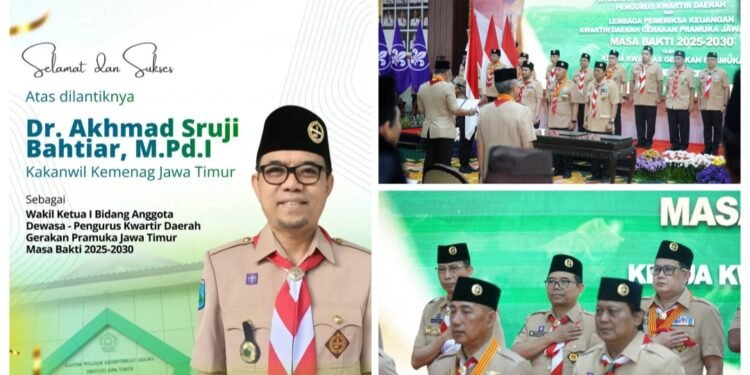 Selamat dan Sukses !! Kakanwil Kemenag Jatim Dilantik sebagai Wakil Ketua I Kwarda Pramuka Jawa Timur