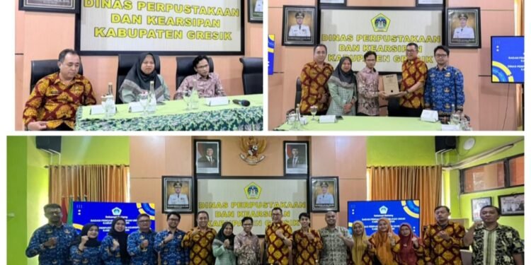 Bawaslu Gresik Jajaki Kerja Sama dengan Dinas Perpustakaan & Kearsipan Amankan Dokumen Pengawasan