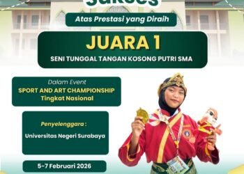 Siswi MAN 2 Gresik Sabet Juara 1 Pencak Silat di Ajang Sport and Art Championship Tingkat Nasional