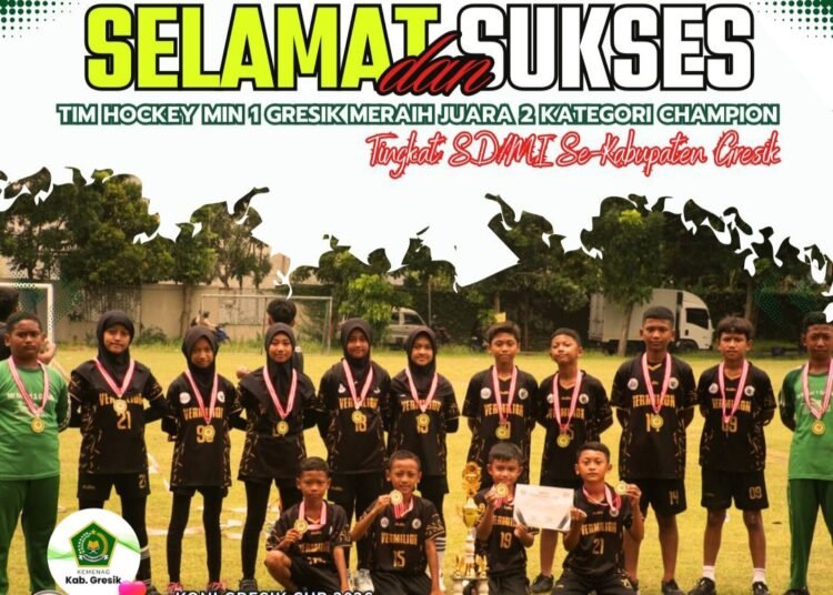 Tim Hockey MIN 1 Gresik Raih Juara 2 Kejuaraan KONI Gresik Cup 2026