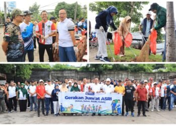 Jumat Berkah, Wabup Bersama Pejabat Pemkab Gresik Kompak Bersih-bersih Kawasan Makam Sunan Giri
