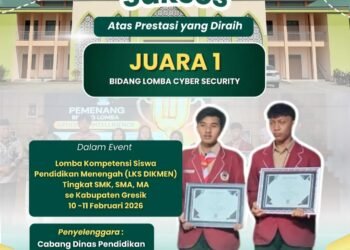 MAN 2 Gresik Sukses Raih Juara 1 Bidang Cyber Security di Ajang LKS Dikmen 2026 Cabdindik Jatim
