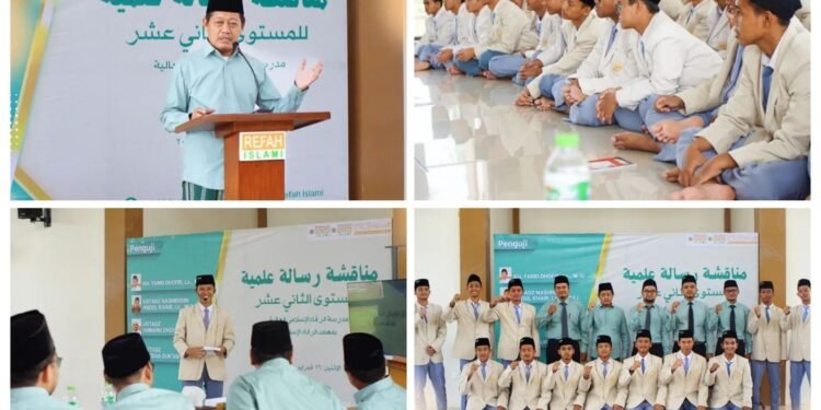 Diuji di Hadapan Para Penguji, Santri MA Refah Islami Presentasikan Risalah Ilmiah Bahasa Arab