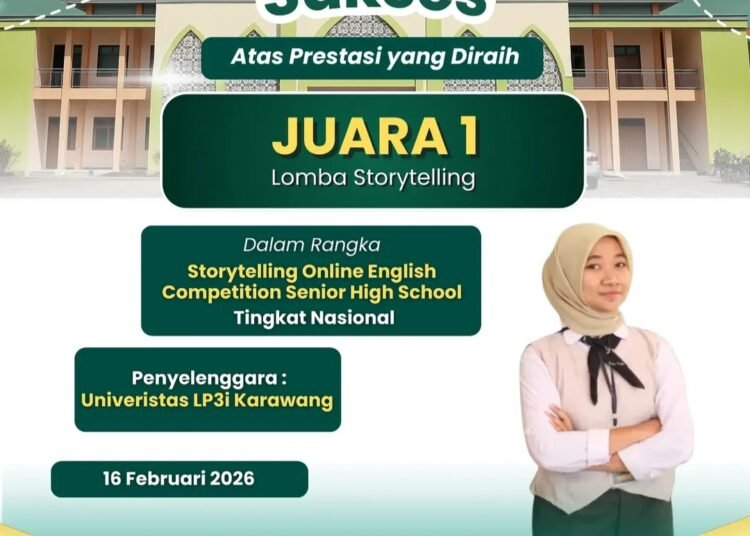 Bunga Agustin Bikin Bangga MAN 2 Gresik Raih Juara 1 Lomba Storytelling Tingkat Nasional