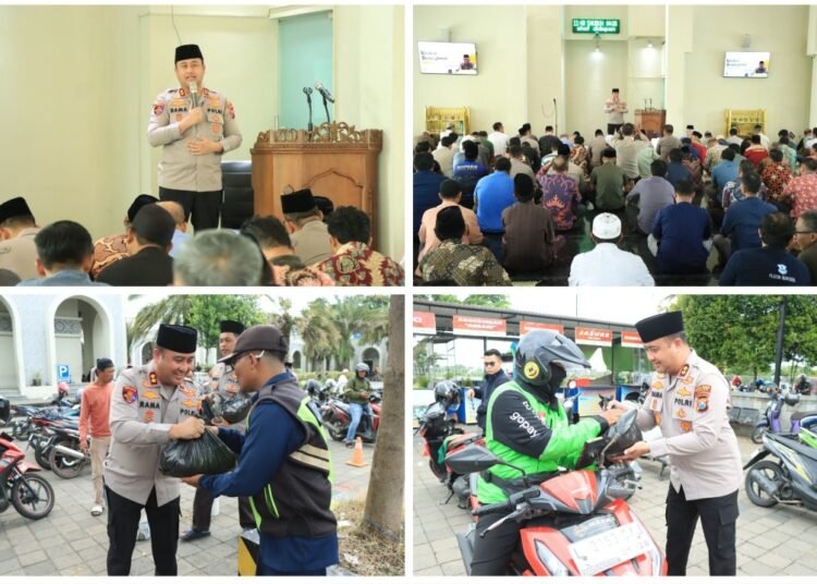 Pererat Silaturahmi di Bulan Ramadan, Kapolres Gresik Imbau Kamtibmas dan Bagi-bagi Sembako