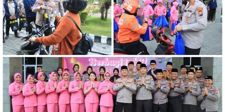 Ramadan Penuh Berkah, Polres Gresik dan Bhayangkari Turun ke Jalan Bagikan Takjil untuk Warga