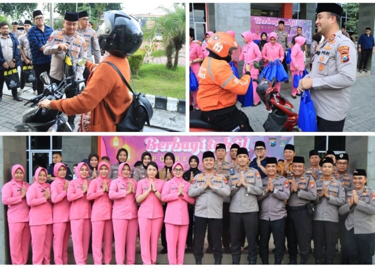 Ramadan Penuh Berkah, Polres Gresik dan Bhayangkari Turun ke Jalan Bagikan Takjil untuk Warga