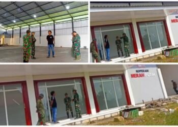 Dukung Penguatan Ekonomi Kerakyatan, Dandim Gresik Turun Langsung Monitoring Pembangunan Gerai KDKMP