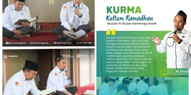 Kemenag Gresik Gelar Tadarus dan Kultum Ramadan Mengais Keberkahan Ayat Suci Al-Qur’an