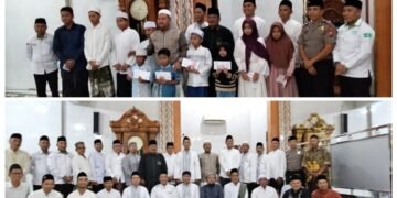 Ramadan Penuh Cinta !! Bupati, Camat dan MUI Kebomas Santuni Anak Yatim di Masjid Roudhotul Jannah