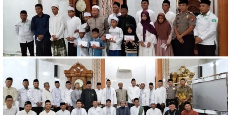 Ramadan Penuh Cinta !! Bupati, Camat dan MUI Kebomas Santuni Anak Yatim di Masjid Roudhotul Jannah