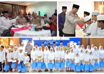 Kapolres Gresik dan Ketua MUI Bersama Insan Media Santuni Anak Yatim di Bulan Suci Ramadan