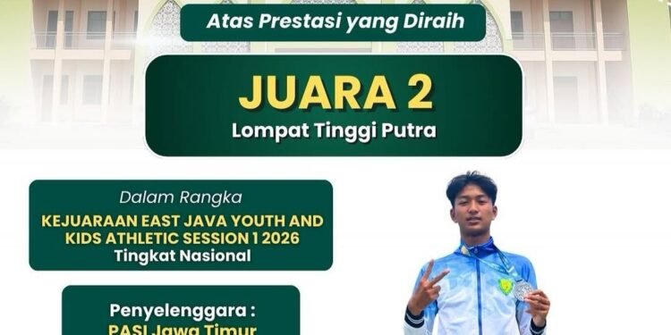 Sabet Juara 2 Lompat Tinggi Putra, MAN 2 kian Bersinar di Kancah Nasional