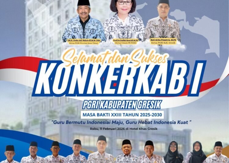 PGRI Kabupaten Gresik Sukses Gelar Konkerkab I Masa Bakti XXIII Tahun 2025-2030