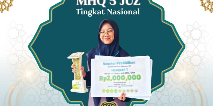 Ramadan, Siswi MAN 1 Gresik Ukir Prestasi Gemilang di Ajang MHQ 5 Juz Tingkat Nasional