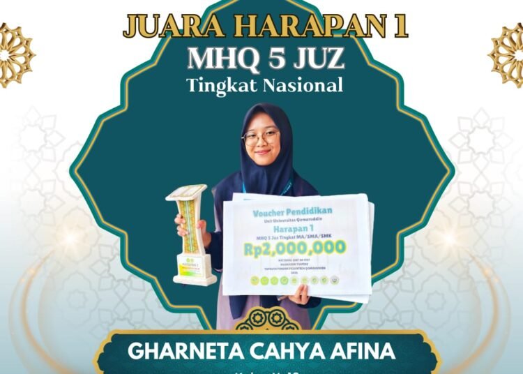 Ramadan, Siswi MAN 1 Gresik Ukir Prestasi Gemilang di Ajang MHQ 5 Juz Tingkat Nasional