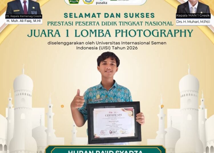 Istimewa !! Siswa MAN 1 Gresik Sukses Raih Juara 1 Lomba Photography Tingkat Nasional 