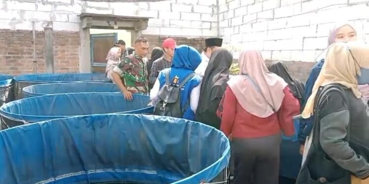 Ramadan, Babinsa Serka Khoirul Anam Beri Semangat Pengembangan Usaha Lele Warga Kebungson