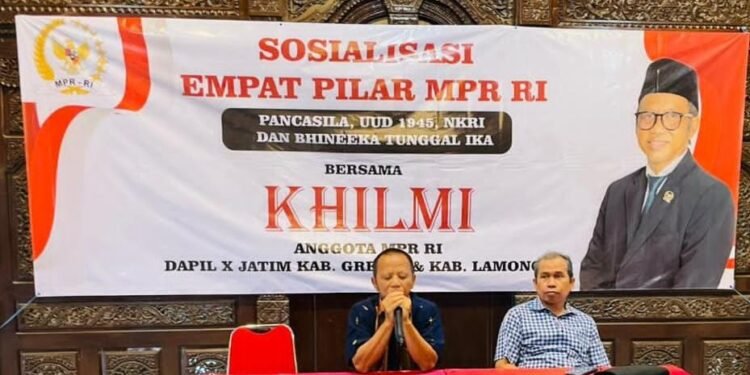 Penuh Semangat !! H Khilmi DPR RI Ajak Pelaku UMKM Gresik Perkuat 4 Pilar Kebangsaan