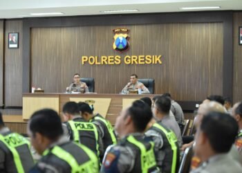 Pengamanan Mudik Lebaran Dimatangkan, Polres Gresik Gelar Latpraops Ketupat Semeru 2026
