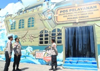 Pastikan Mudik Aman, Kapolres Gresik Tinjau Kesiapan Pos Pelayanan Bunder Jelang Idul Fitri 1447 H